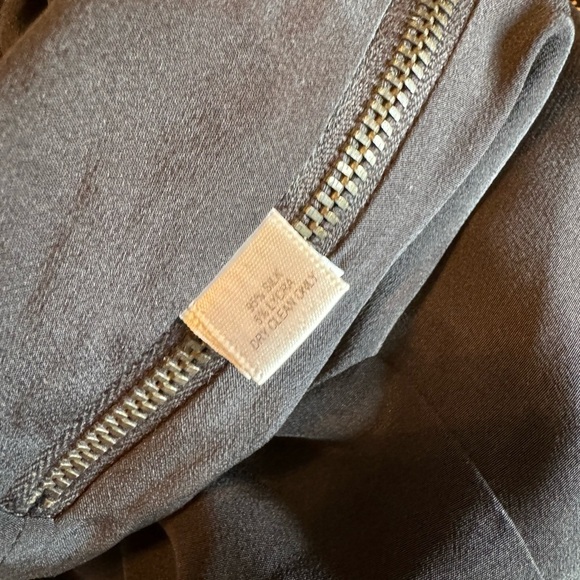 Brian Reyes Silk Striped Open Back Ruffle Tank Top Size 4 made in USA - Picture 8 of 13